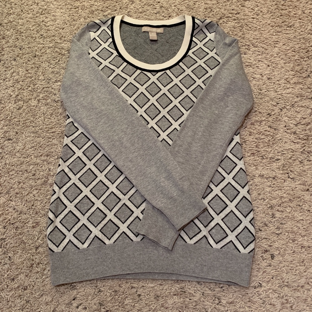 Banana Republic Geometric Diamond Print Sweater